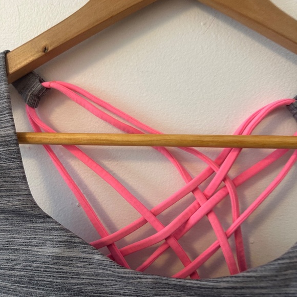 Lululemon Free to Be Sports Bra in Gray Space Dye and Hot Pink | Size 4 - Picture 3 of 6
